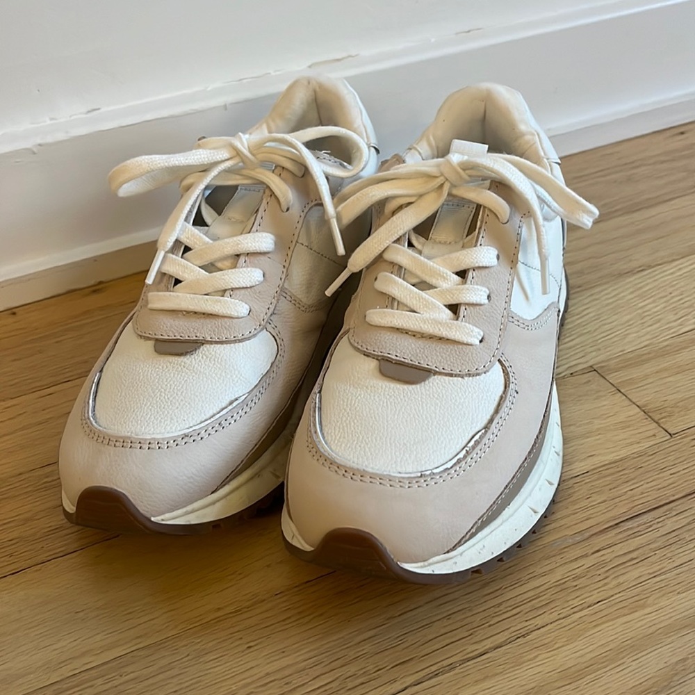 Madewell 7.5 Kickoff Trainer Sneakers Neutral Colorblock Leather